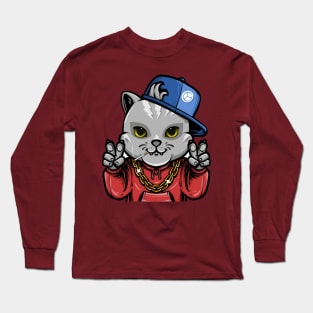 Gangsta Cat - Catsondrugs.com - catlover cats catsofinstagram catstagram catlife instagram instacat catoftheday catlovers meow kitten kitty kittens pet pets cute love catlove catloversclub Long Sleeve T-Shirt